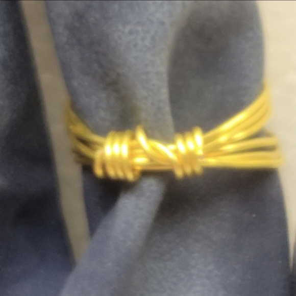 Gold Wire Wrapped Triple Twisted Ring - Picture 4 of 7